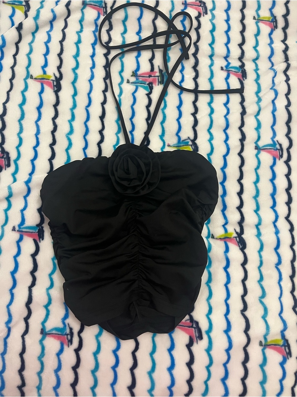 Flower halter top